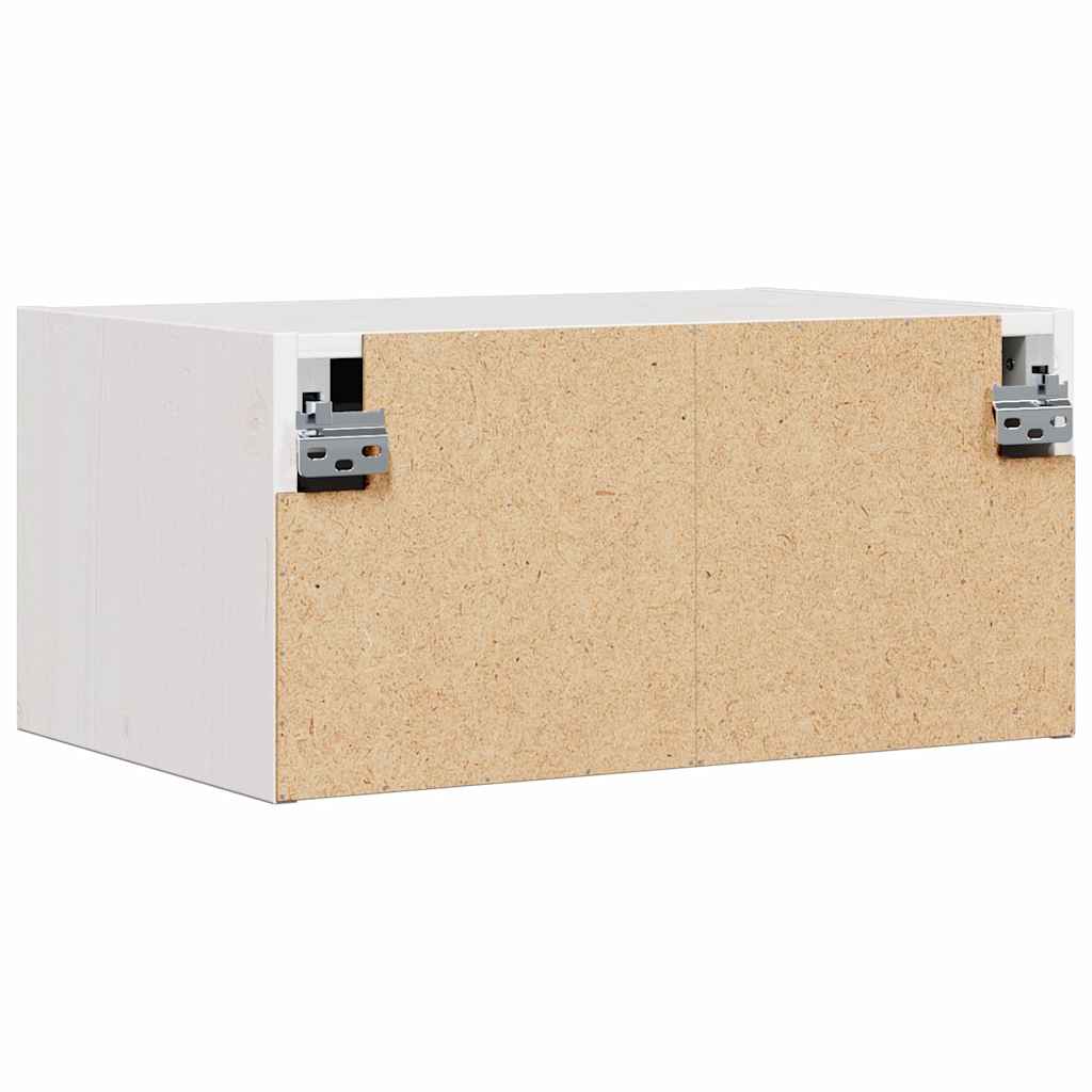 Sengebord 2 stk. Hvid 50 x 32,5 x 24 cm Massivt fyrretræ