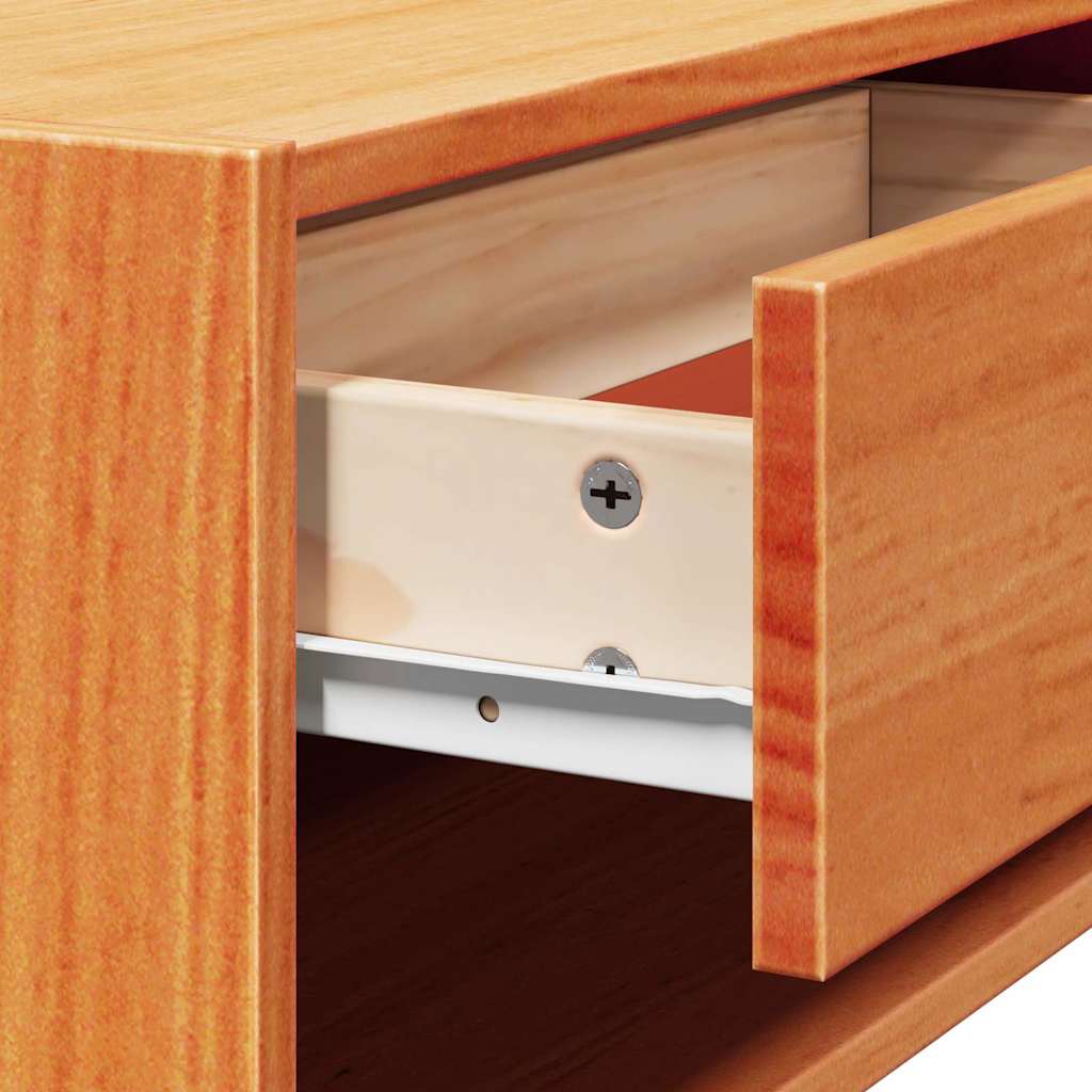 Sengebord Voks brun 50 x 32,5 x 24 cm Massivt fyrretræ