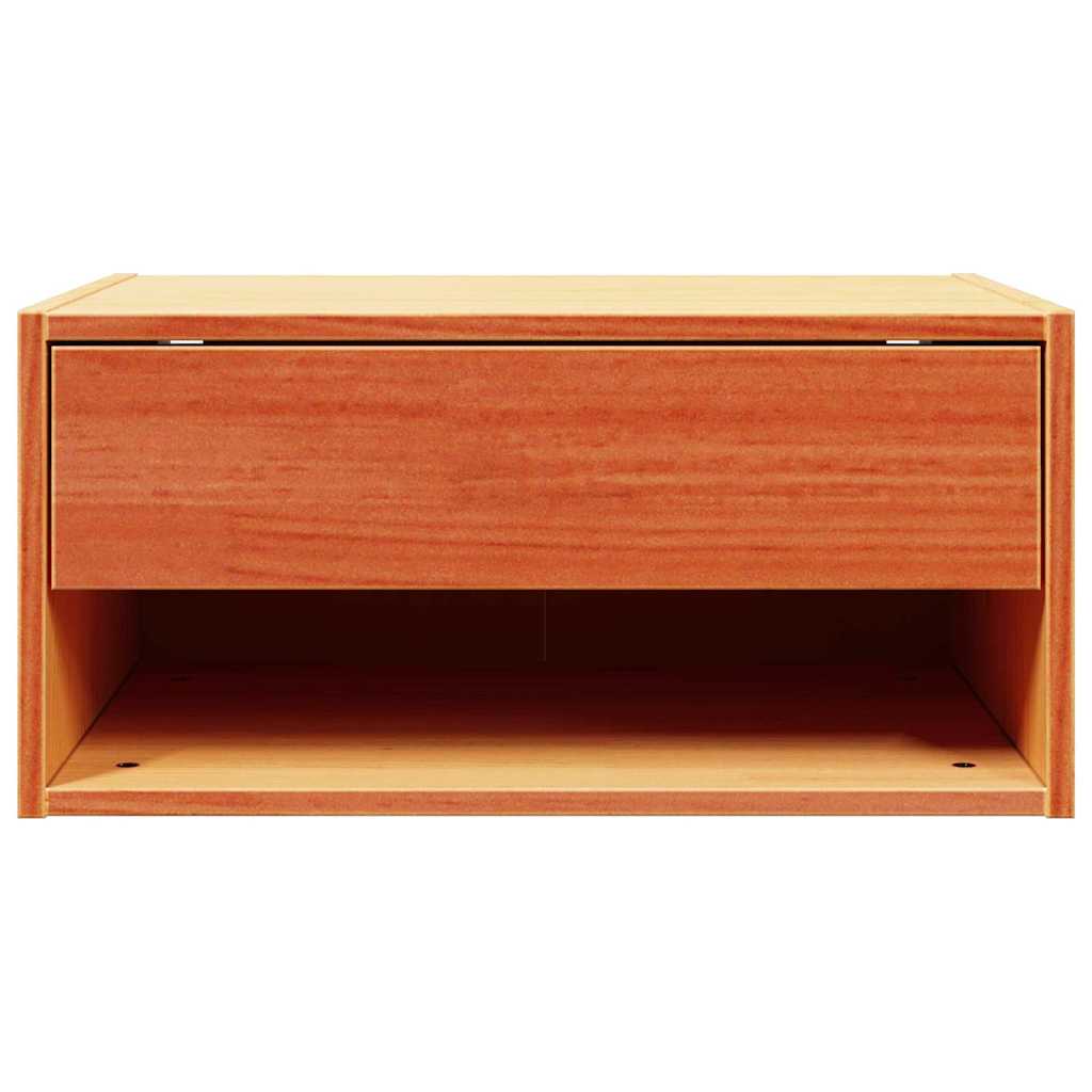 Sengebord Voks brun 50 x 32,5 x 24 cm Massivt fyrretræ