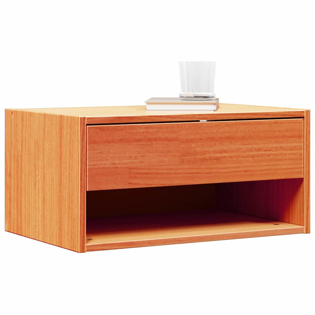 Sengebord Voks brun 50 x 32,5 x 24 cm Massivt fyrretræ