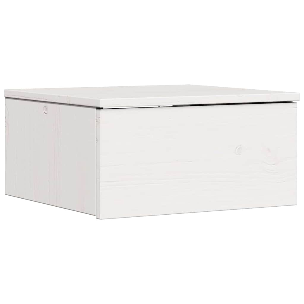 Sengebord 2 stk. Hvid 37 x 35 x 18,5 cm Massivt fyrretræ