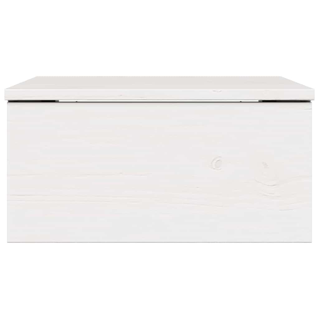 Sengebord 2 stk. Hvid 37 x 35 x 18,5 cm Massivt fyrretræ