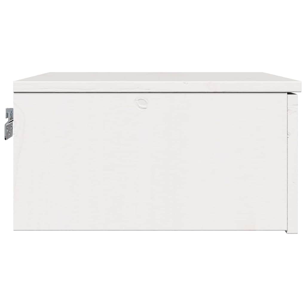 Sengebord 2 stk. Hvid 37 x 35 x 18,5 cm Massivt fyrretræ