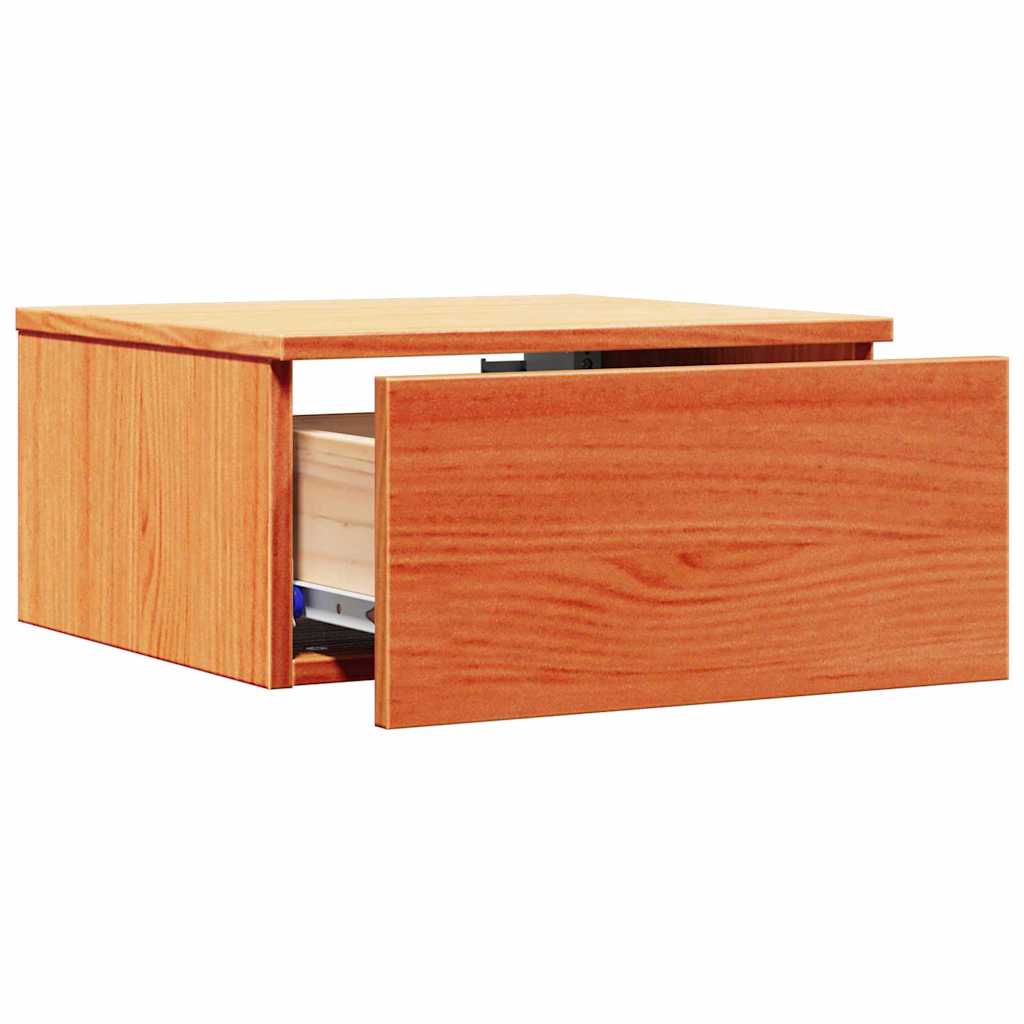 Sengebord Voks brun 37 x 35 x 18,5 cm Massivt fyrretræ