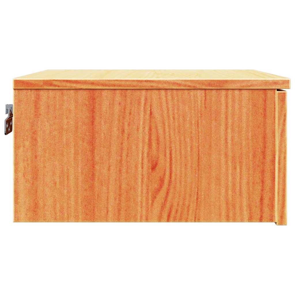 Sengebord Voks brun 37 x 35 x 18,5 cm Massivt fyrretræ