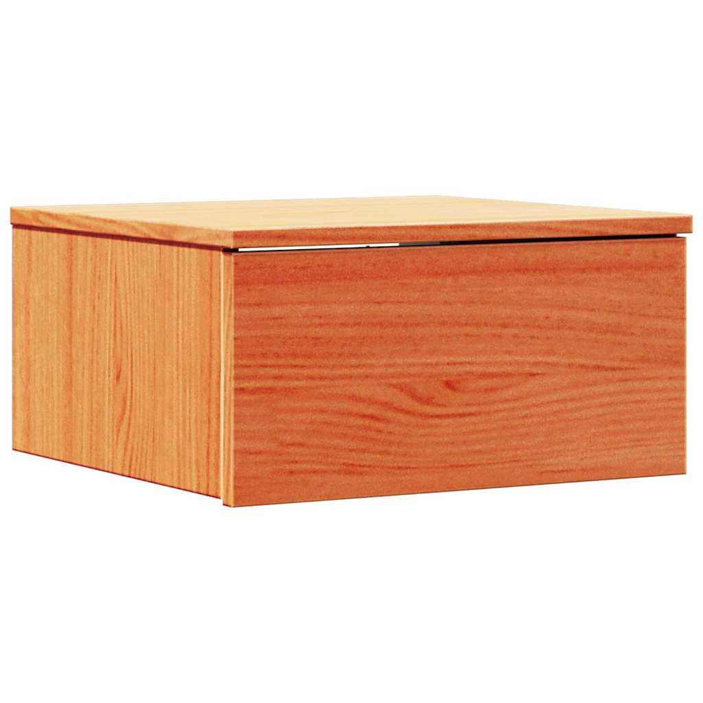 Sengebord 2 stk. Voks brun 37 x 35 x 18,5 cm Massivt fyrretræ