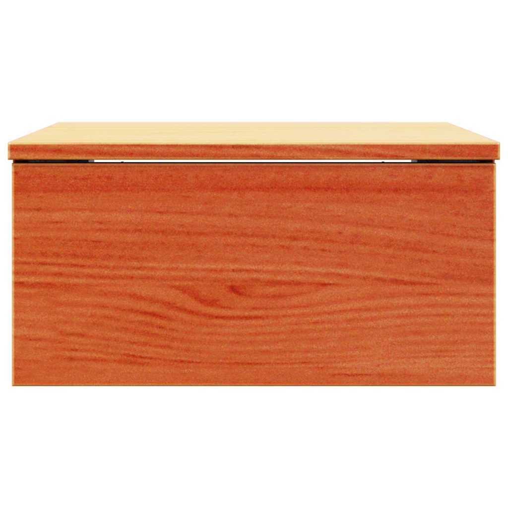 Sengebord 2 stk. Voks brun 37 x 35 x 18,5 cm Massivt fyrretræ