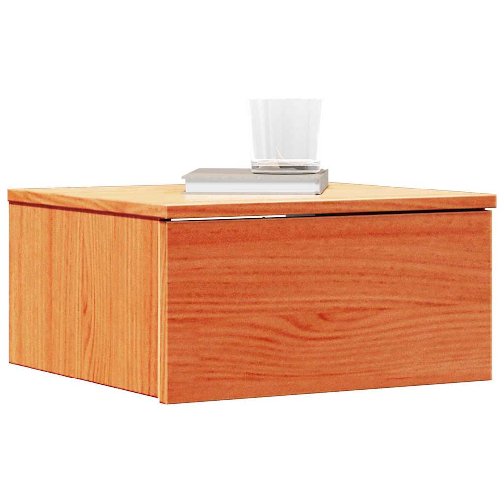 Sengebord 2 stk. Voks brun 37 x 35 x 18,5 cm Massivt fyrretræ