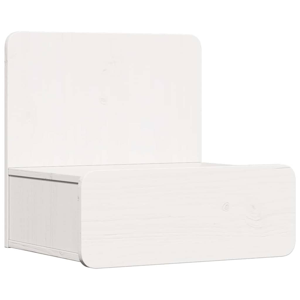 Sengebord 2 stk. Hvid 44 x 32,5 x 40 cm Massivt fyrretræ