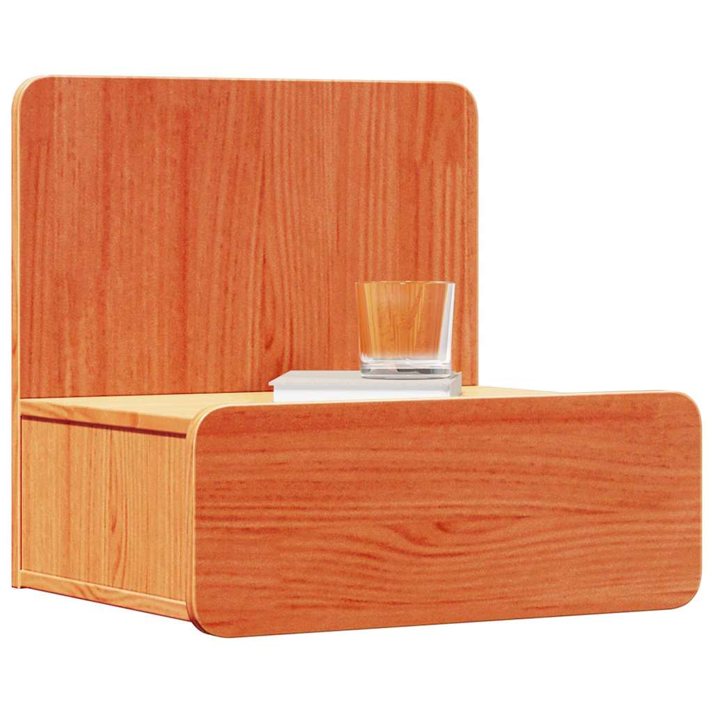 Sengebord Voks brun 44 x 32,5 x 40 cm Massivt fyrretræ