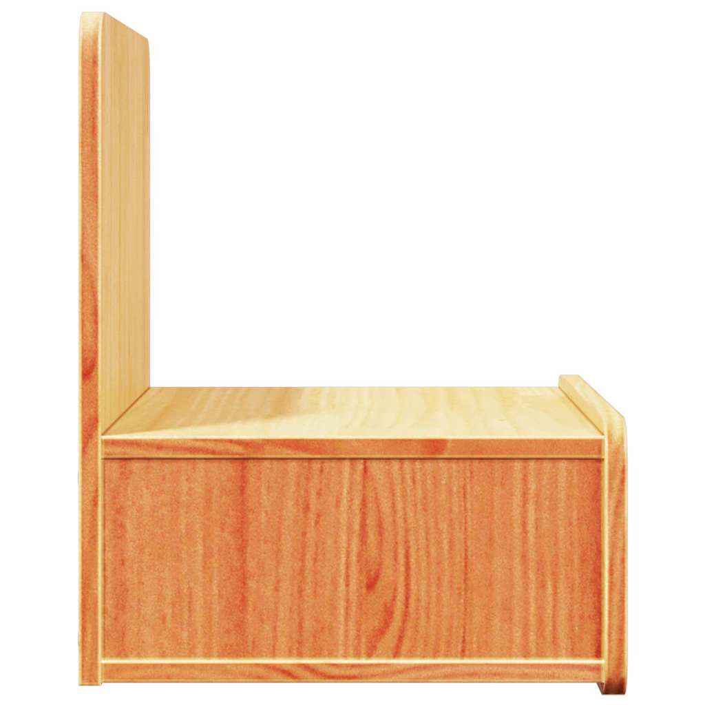 Sengebord Voks brun 44 x 32,5 x 40 cm Massivt fyrretræ