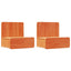 Sengebord 2 stk. Voks brun 44 x 32,5 x 40 cm Massivt fyrretræ