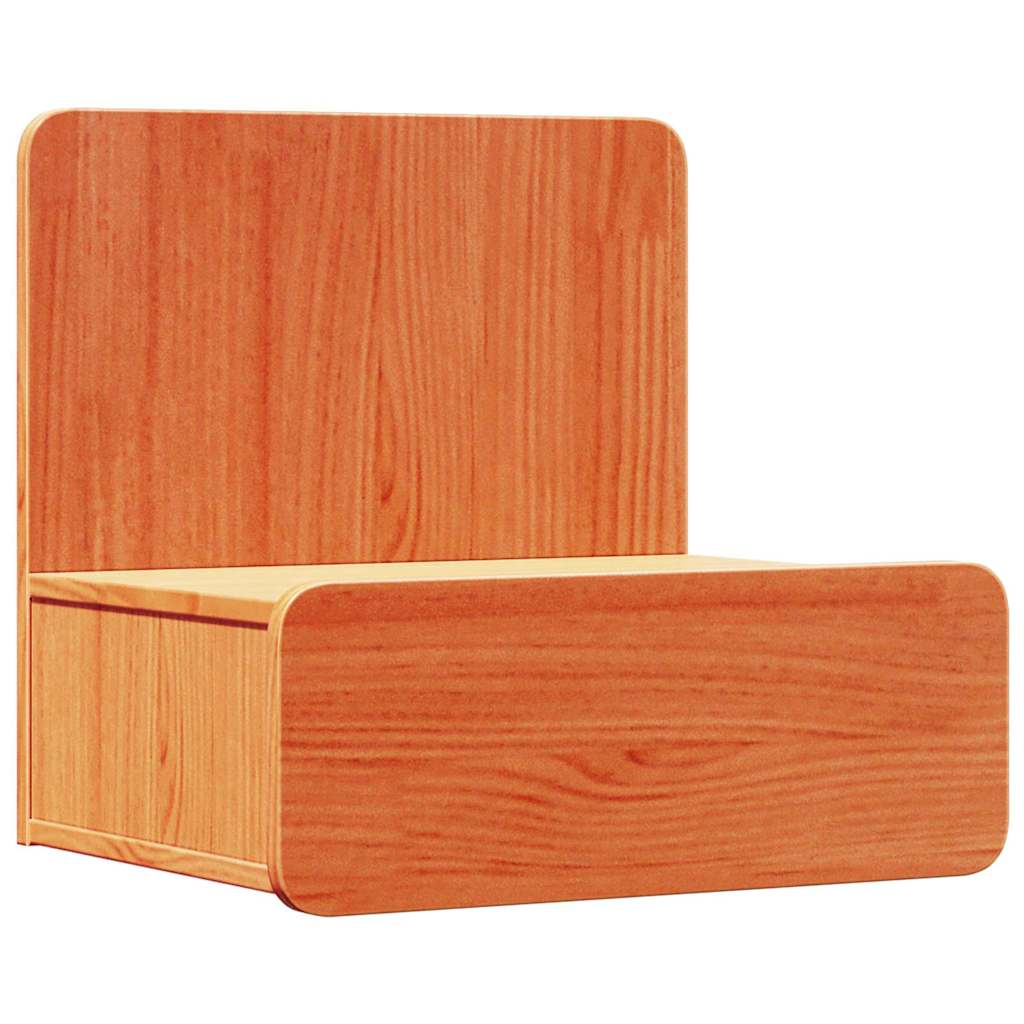 Sengebord 2 stk. Voks brun 44 x 32,5 x 40 cm Massivt fyrretræ