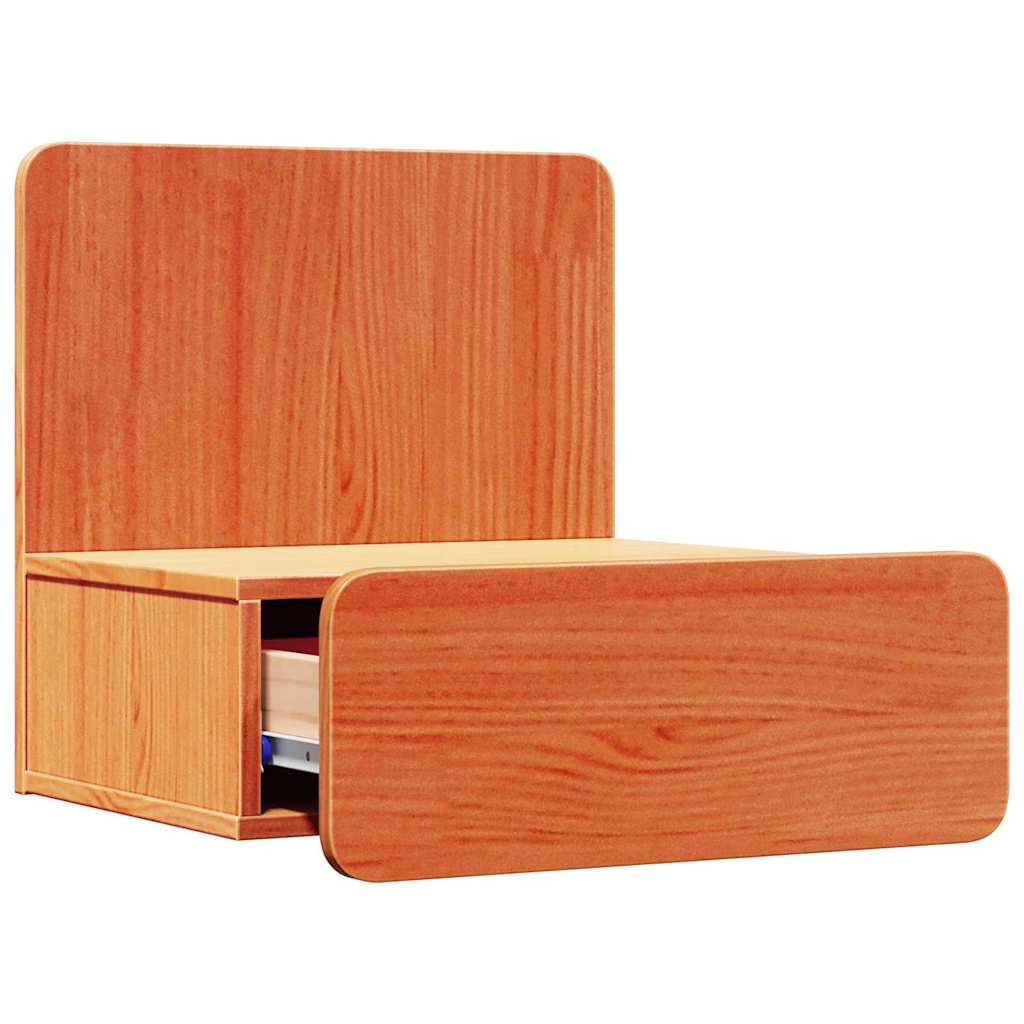 Sengebord 2 stk. Voks brun 44 x 32,5 x 40 cm Massivt fyrretræ