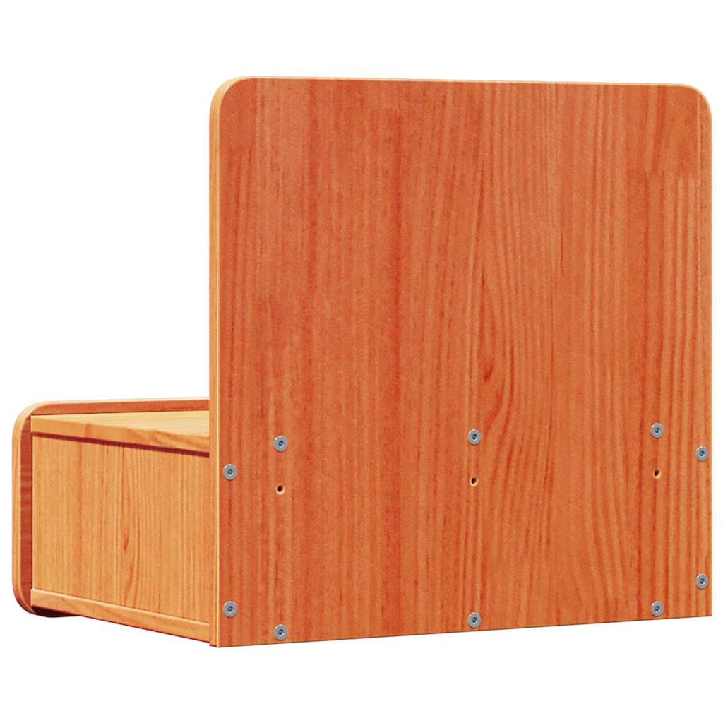 Sengebord 2 stk. Voks brun 44 x 32,5 x 40 cm Massivt fyrretræ