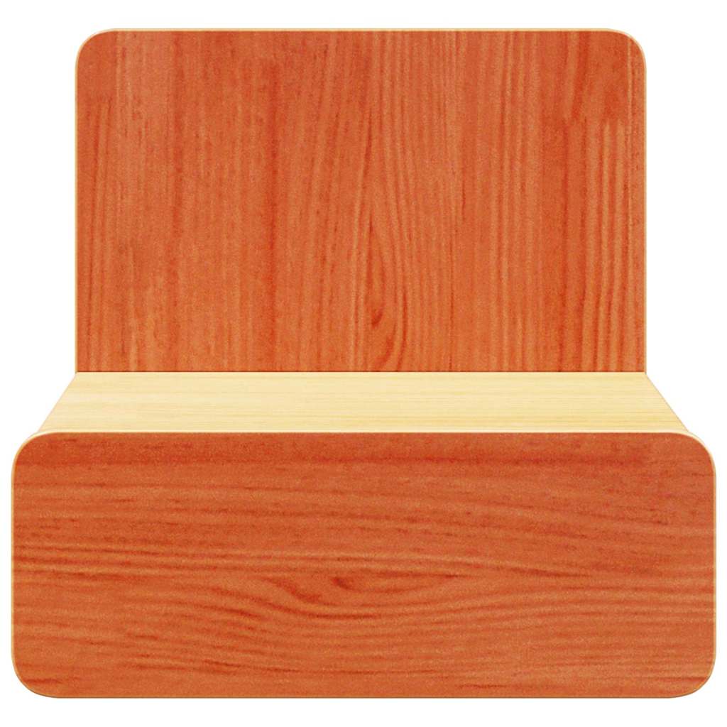 Sengebord 2 stk. Voks brun 44 x 32,5 x 40 cm Massivt fyrretræ