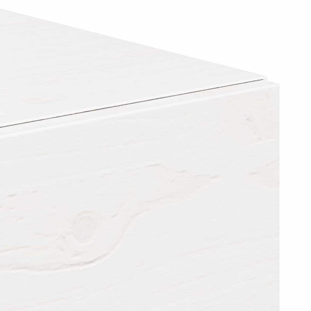 Sengebord 2 stk. Hvid 42 x 32,5 x 40 cm Massivt fyrretræ