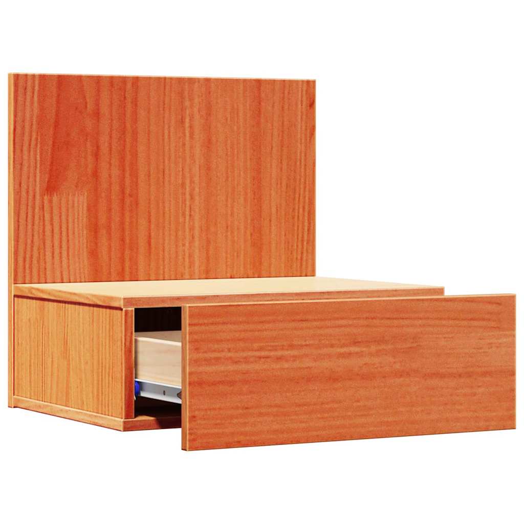 Sengebord Voks brun 42 x 32,5 x 40 cm Massivt fyrretræ