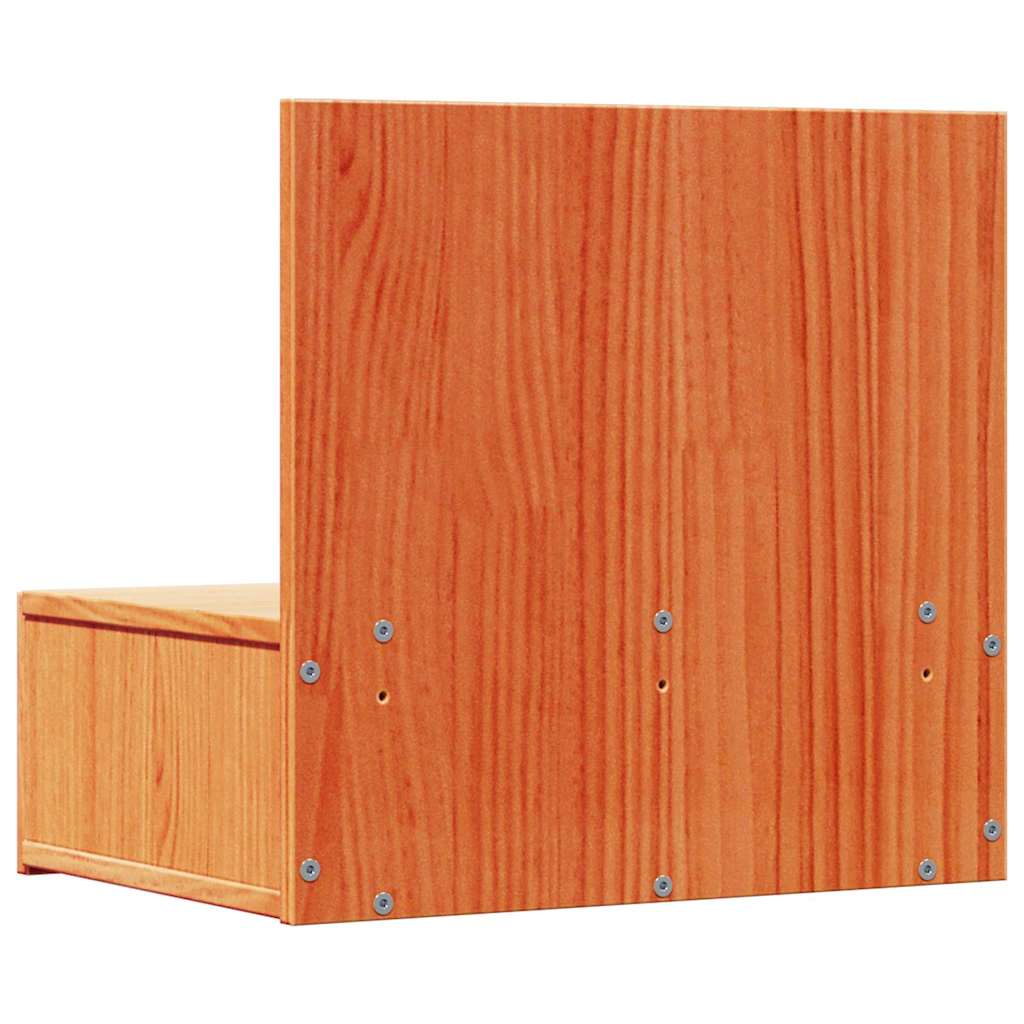 Sengebord Voks brun 42 x 32,5 x 40 cm Massivt fyrretræ