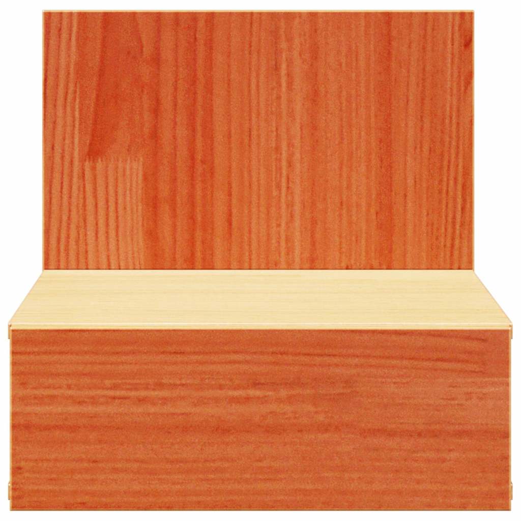 Sengebord Voks brun 42 x 32,5 x 40 cm Massivt fyrretræ