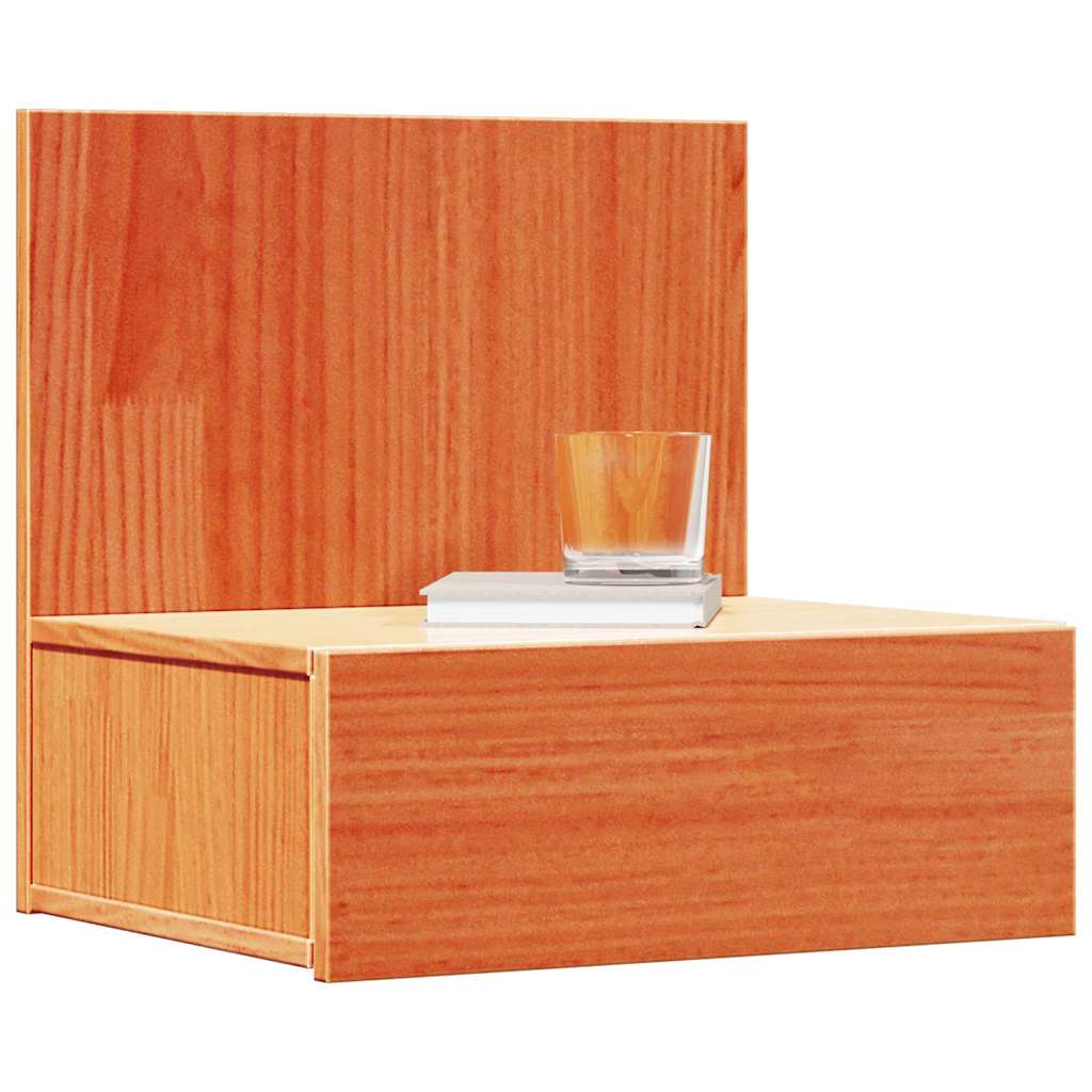 Sengebord Voks brun 42 x 32,5 x 40 cm Massivt fyrretræ