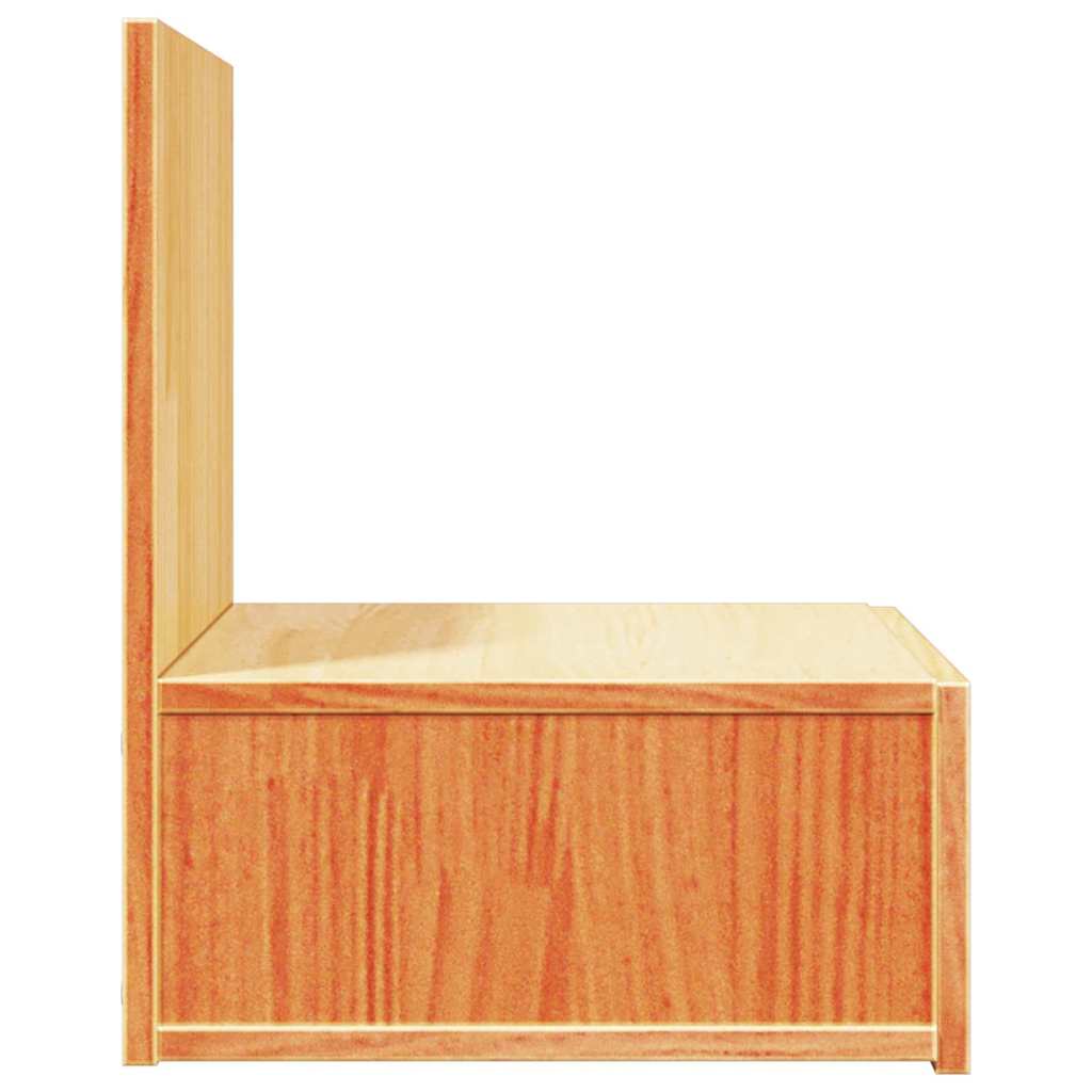 Sengebord Voks brun 42 x 32,5 x 40 cm Massivt fyrretræ