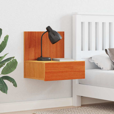 Sengebord 2 stk. Voks brun 42 x 32,5 x 40 cm Massivt fyrretræ