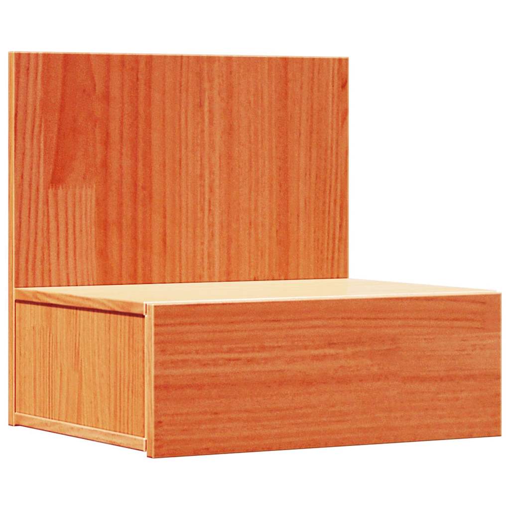 Sengebord 2 stk. Voks brun 42 x 32,5 x 40 cm Massivt fyrretræ
