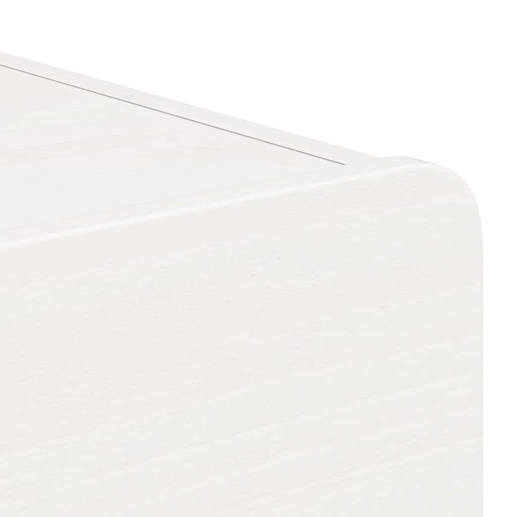 Sengebord 2 stk. Hvid 39 x 34 x 16,5 cm Massivt fyrretræ