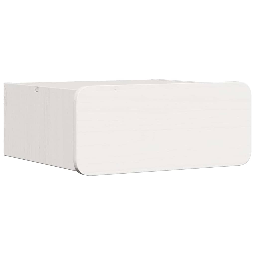 Sengebord 2 stk. Hvid 39 x 34 x 16,5 cm Massivt fyrretræ