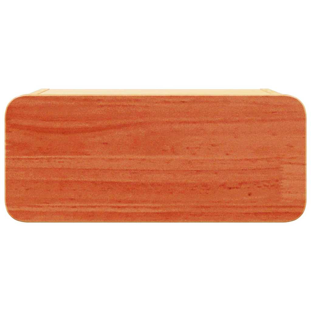 Sengebord Voks brun 39 x 34 x 16,5 cm Massivt fyrretræ