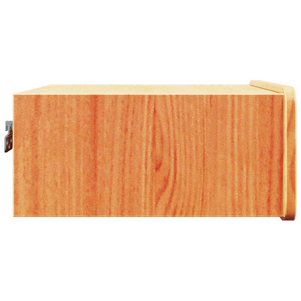 Sengebord Voks brun 39 x 34 x 16,5 cm Massivt fyrretræ