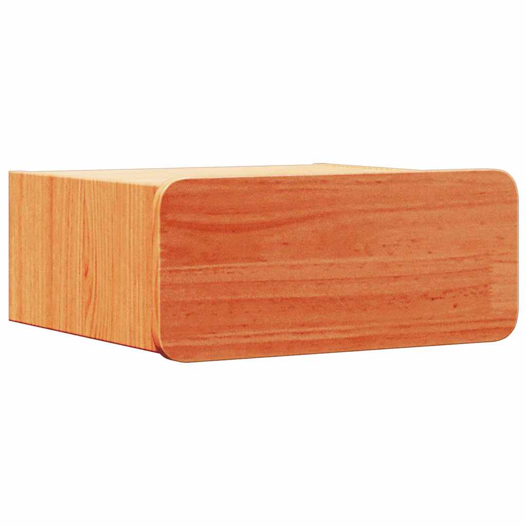 Sengebord 2 stk. Voks brun 39 x 34 x 16,5 cm Massivt fyrretræ