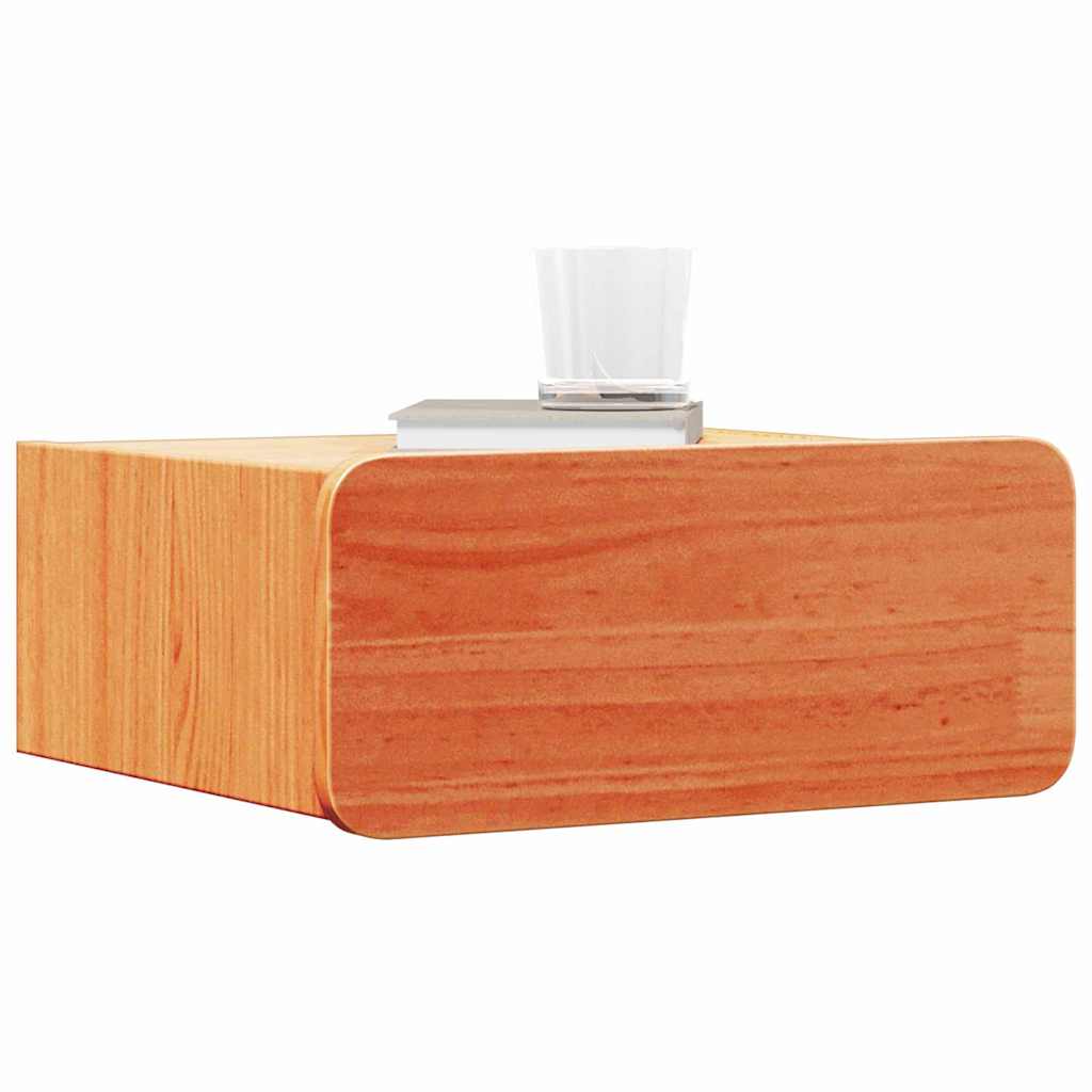 Sengebord 2 stk. Voks brun 39 x 34 x 16,5 cm Massivt fyrretræ