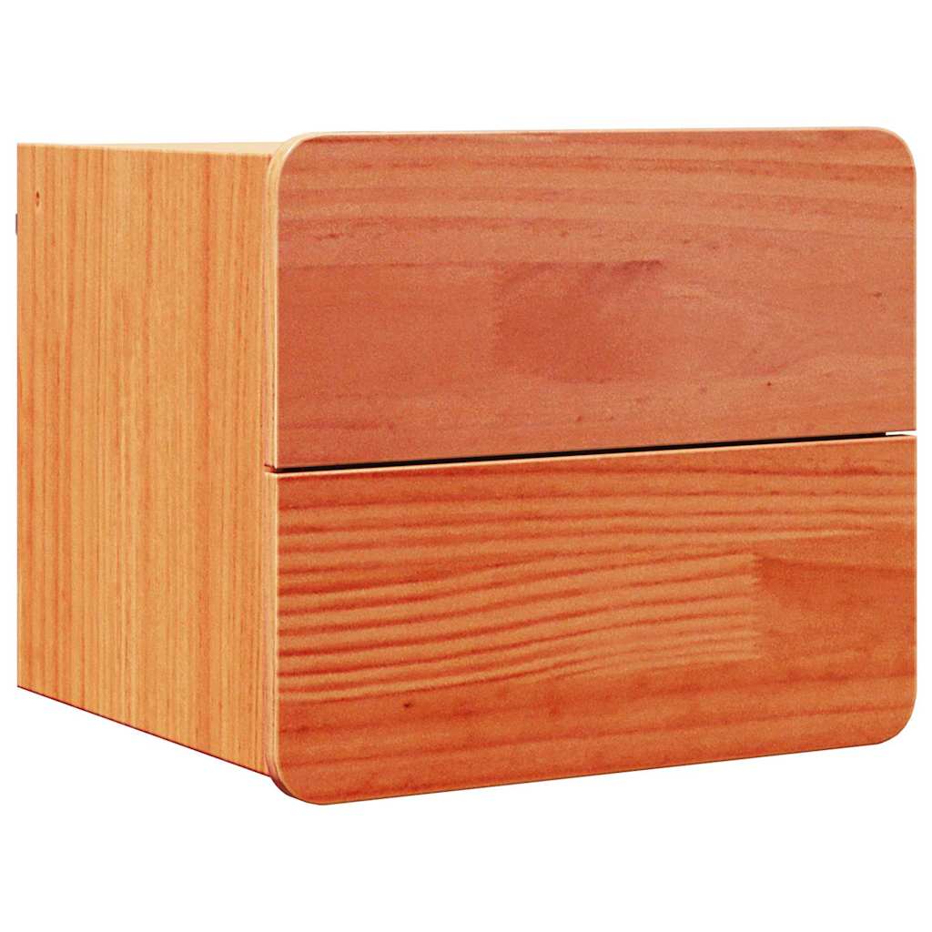 Sengebord 2 stk. Brun 39 x 34 x 33 cm Massivt fyrretræ