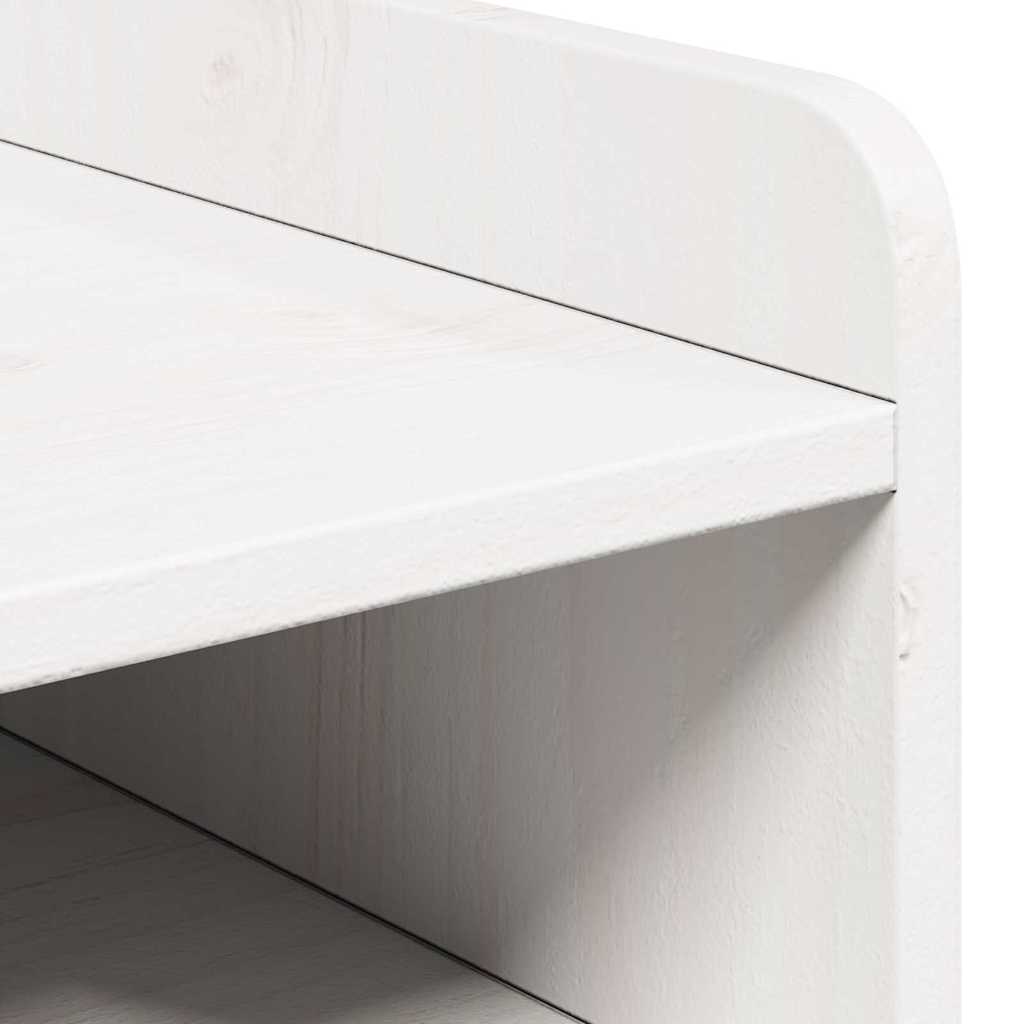 Sengebord 2 stk. Hvid 38 x 36 x 29,5 cm Massivt fyrretræ