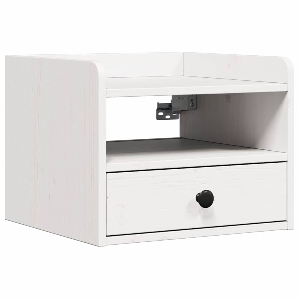 Sengebord 2 stk. Hvid 38 x 36 x 29,5 cm Massivt fyrretræ