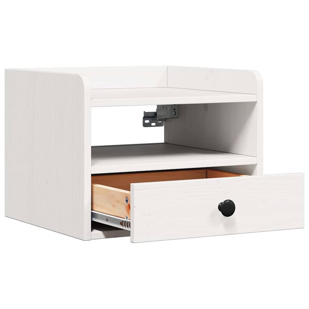 Sengebord 2 stk. Hvid 38 x 36 x 29,5 cm Massivt fyrretræ