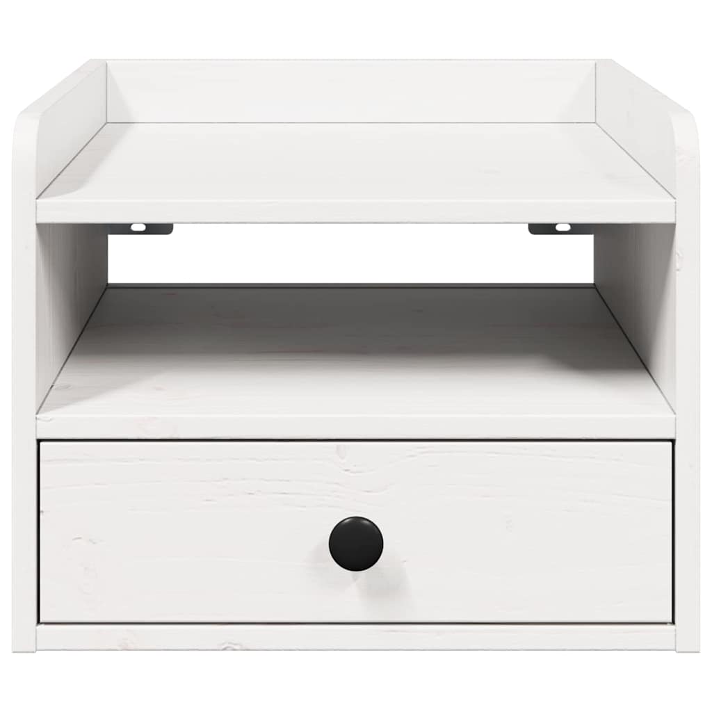 Sengebord 2 stk. Hvid 38 x 36 x 29,5 cm Massivt fyrretræ