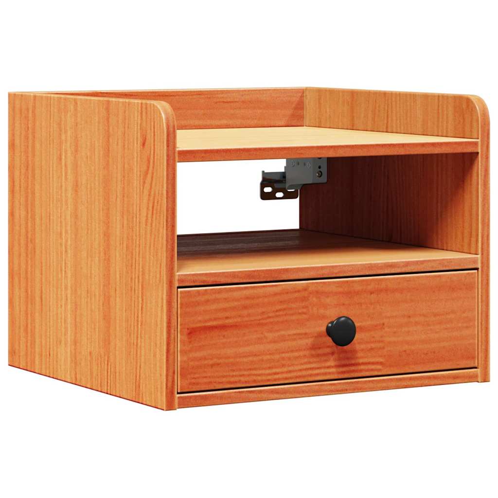 Sengebord 2 stk. Voks brun 38 x 36 x 29,5 cm Massivt fyrretræ