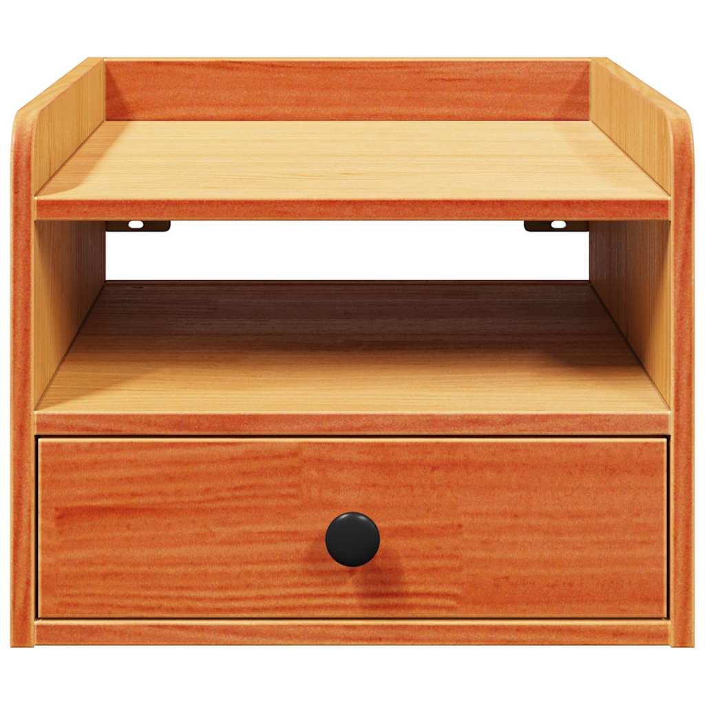 Sengebord 2 stk. Voks brun 38 x 36 x 29,5 cm Massivt fyrretræ