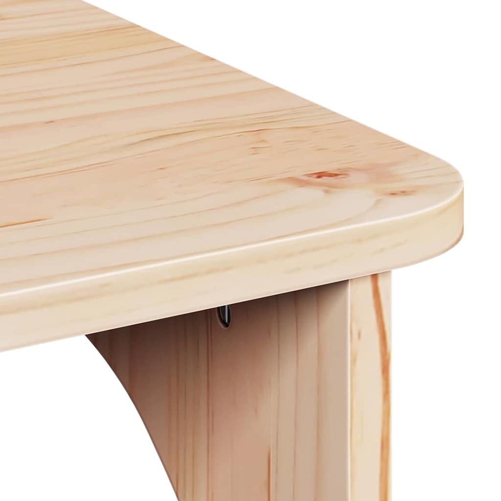 Sofabord Naturfarvet 80 x 50 x 31 cm Massivt fyrretræ