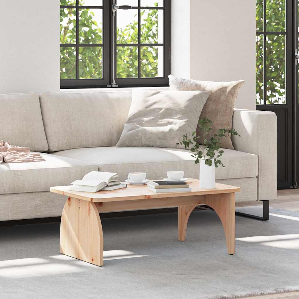 Sofabord Naturfarvet 80 x 50 x 31 cm Massivt fyrretræ