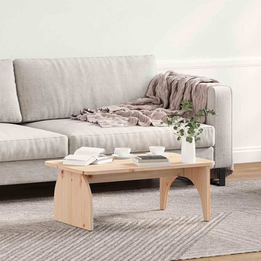 Sofabord Naturfarvet 80 x 50 x 31 cm Massivt fyrretræ