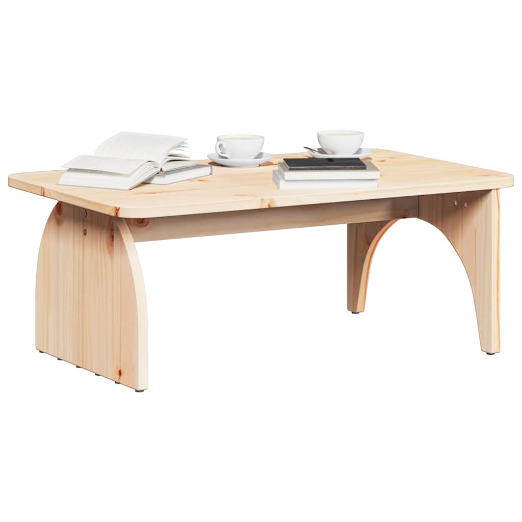Sofabord Naturfarvet 80 x 50 x 31 cm Massivt fyrretræ