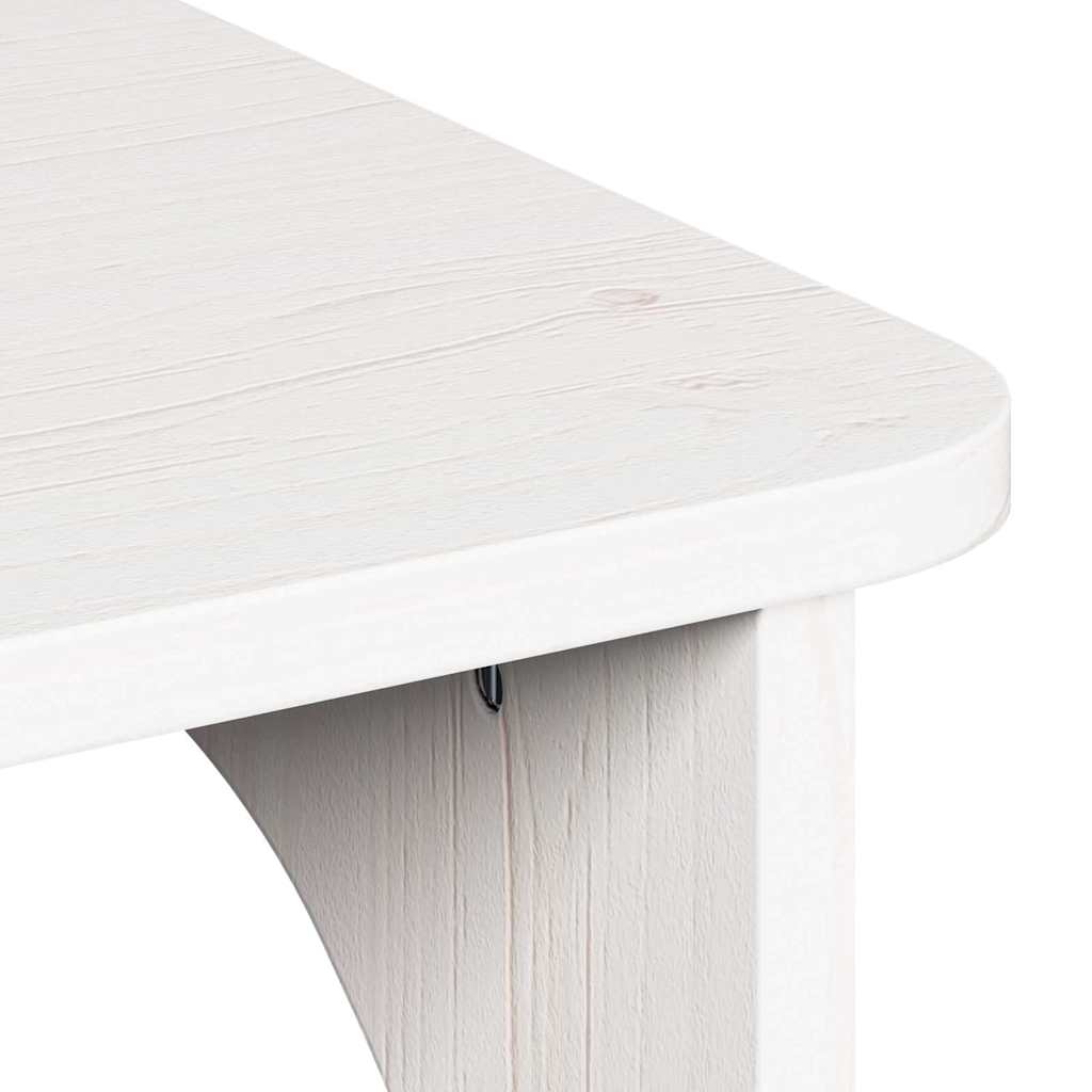 Sofabord Hvid 80 x 50 x 31 cm Massivt fyrretræ
