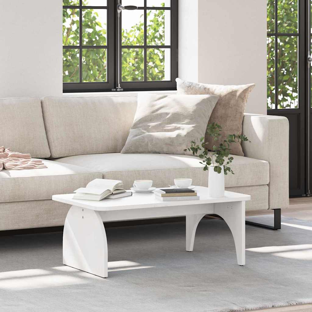 Sofabord Hvid 80 x 50 x 31 cm Massivt fyrretræ