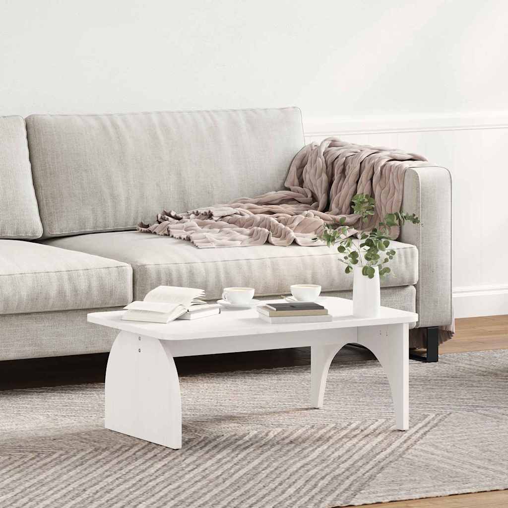 Sofabord Hvid 80 x 50 x 31 cm Massivt fyrretræ