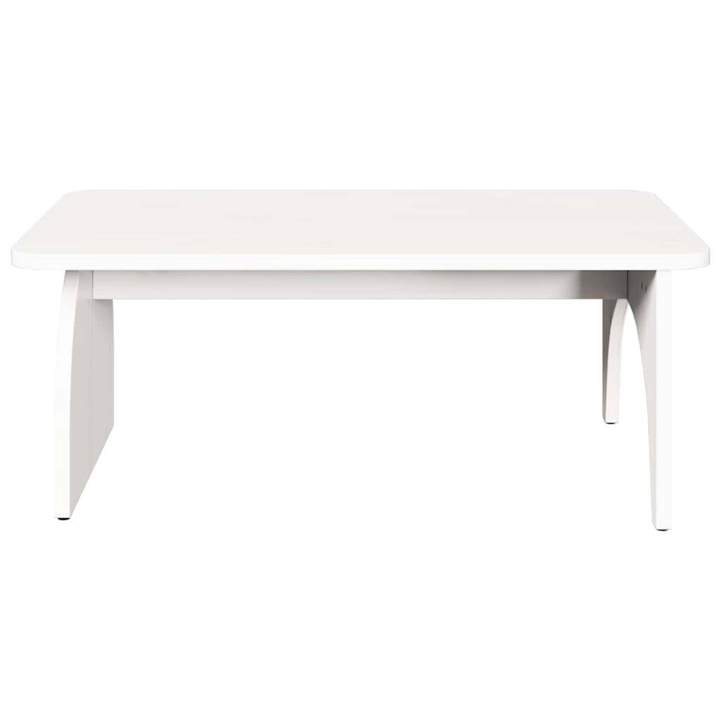 Sofabord Hvid 80 x 50 x 31 cm Massivt fyrretræ