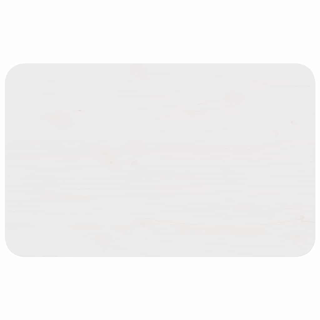 Sofabord Hvid 80 x 50 x 31 cm Massivt fyrretræ